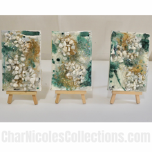 Load image into Gallery viewer, &quot;Gold Green Glow&quot; Mini canvas
