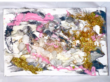 Load image into Gallery viewer, &quot;Glitter Gold&quot; Mixed Media on canvas
