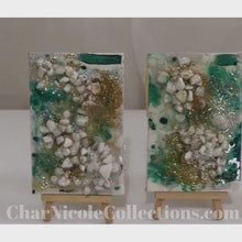 Load and play video in Gallery viewer, &quot;Gold Green Glow&quot; Mini canvas
