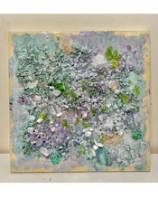 Load image into Gallery viewer, Mixed Media Green Glass Painting
